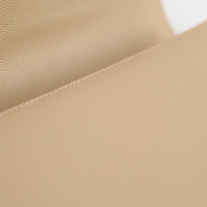 Saint Laurent Beige Clutch Grained Calfskin