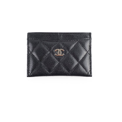 Chanel 5 Slot Caviar Black Cardholder - Series 29