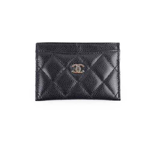 Chanel 5 Slot Caviar Black Cardholder - Series 29