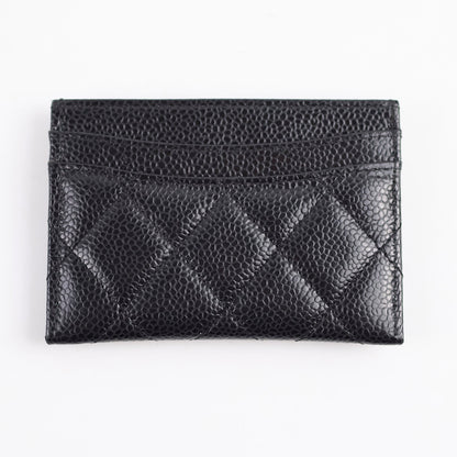 Chanel 5 Slot Caviar Black Cardholder - Series 29