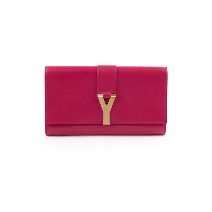 Saint Laurent Y Pink Large Clutch