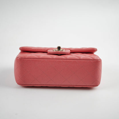 Chanel Pearly Pink Rectangular Mini Caviar 25 Series