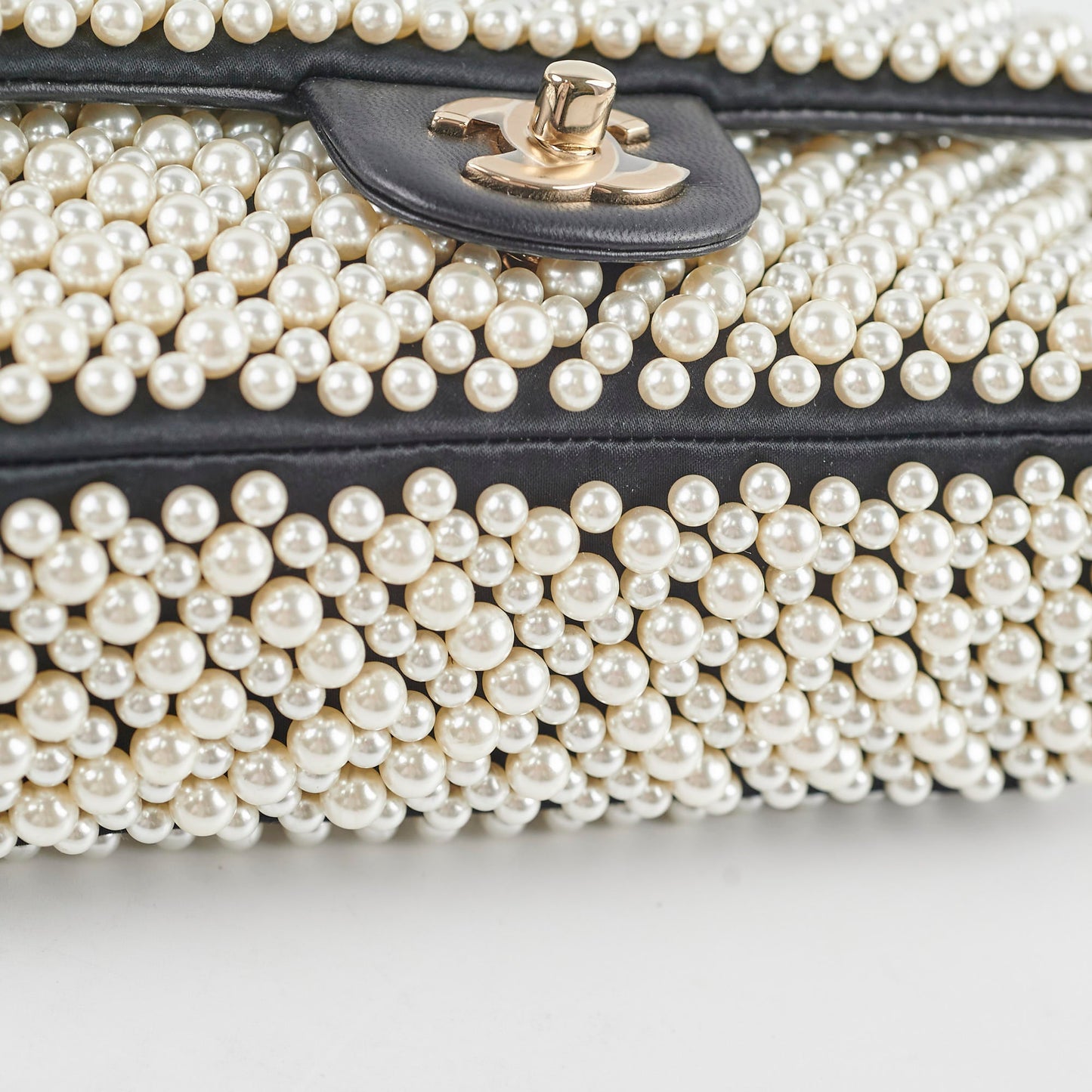 Chanel Pearl Mini Rectangular Bag Black 27 Series