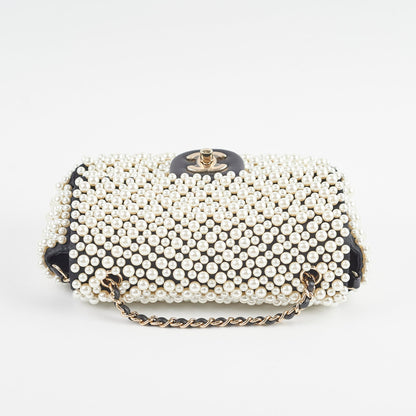 Chanel Pearl Mini Rectangular Bag Black 27 Series