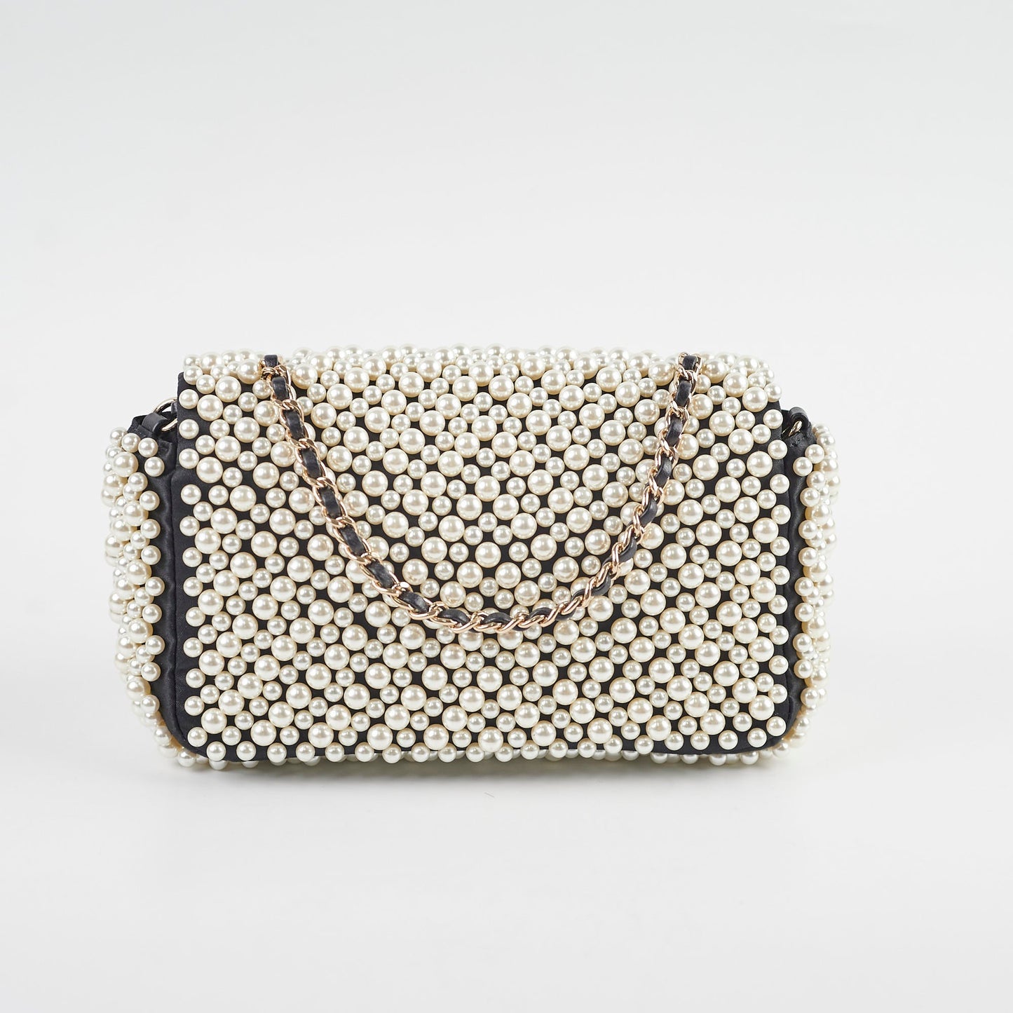 Chanel Pearl Mini Rectangular Bag Black 27 Series