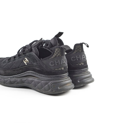 Chanel Low Top Trainer CC Triple Black Size 39