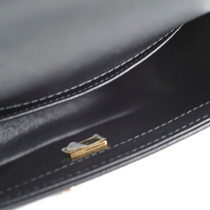 Chanel Boy Top Handle Small Black Lambskin Microchip