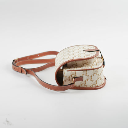 Celine Triomphe Folco Crossbody Bag Beige