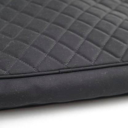 Chanel Quilted Laptop Zipper Case Black