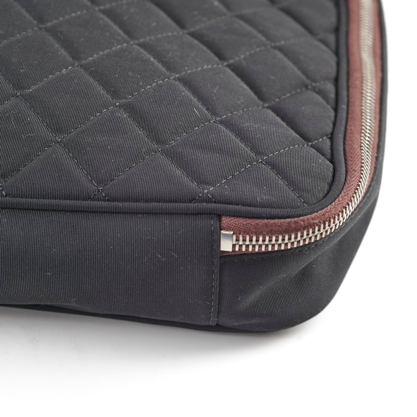 Chanel Quilted Laptop Zipper Case Black