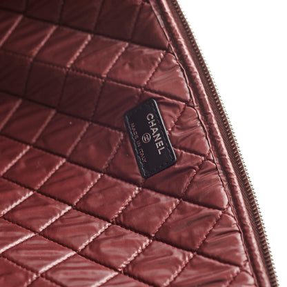 Chanel Quilted Laptop Zipper Case Black