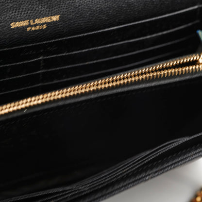 Saint Laurent Cassandre Wallet on Chain WOC Black