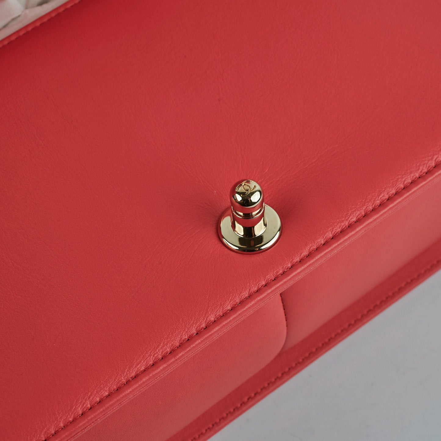 Chanel Old Medium Boy Coral Pink