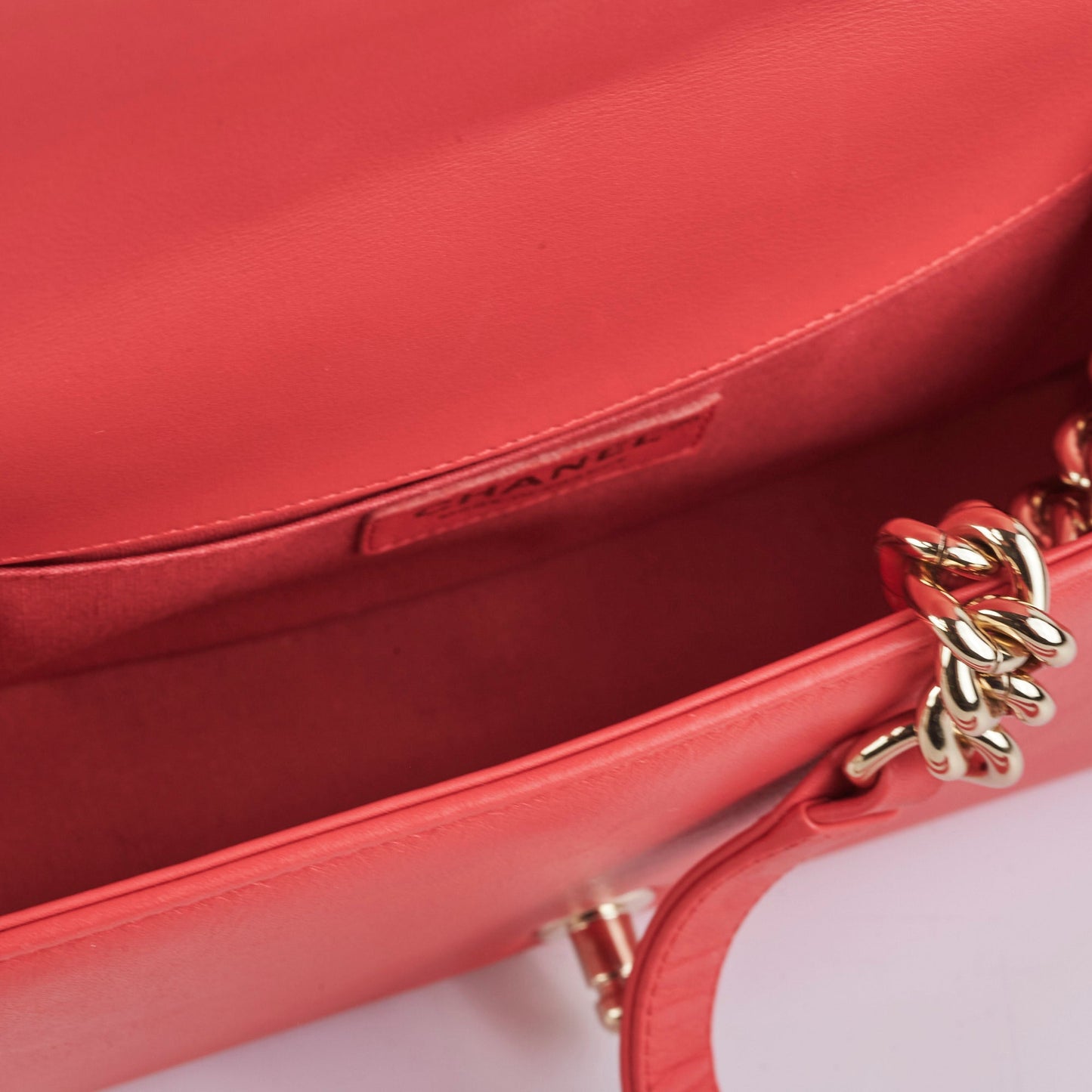 Chanel Old Medium Boy Coral Pink
