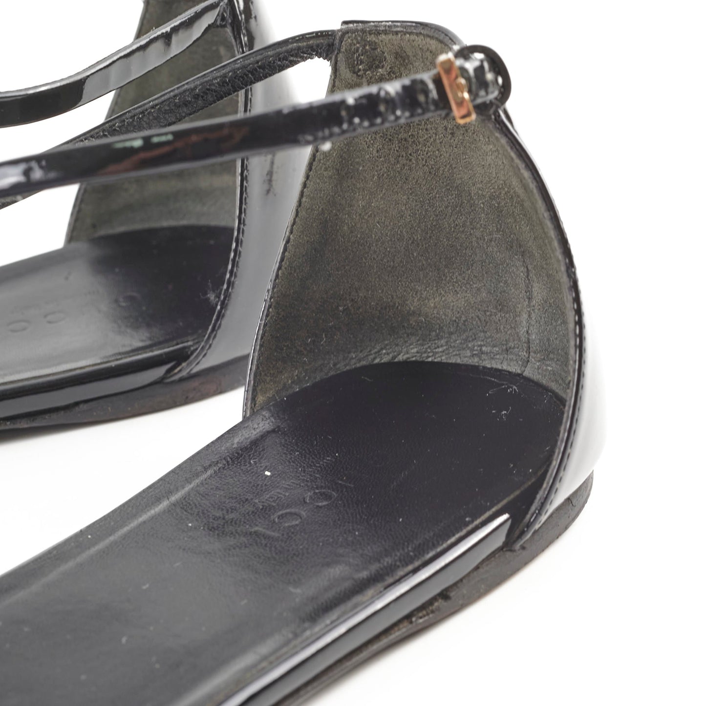Gucci Patent Black Flats 38