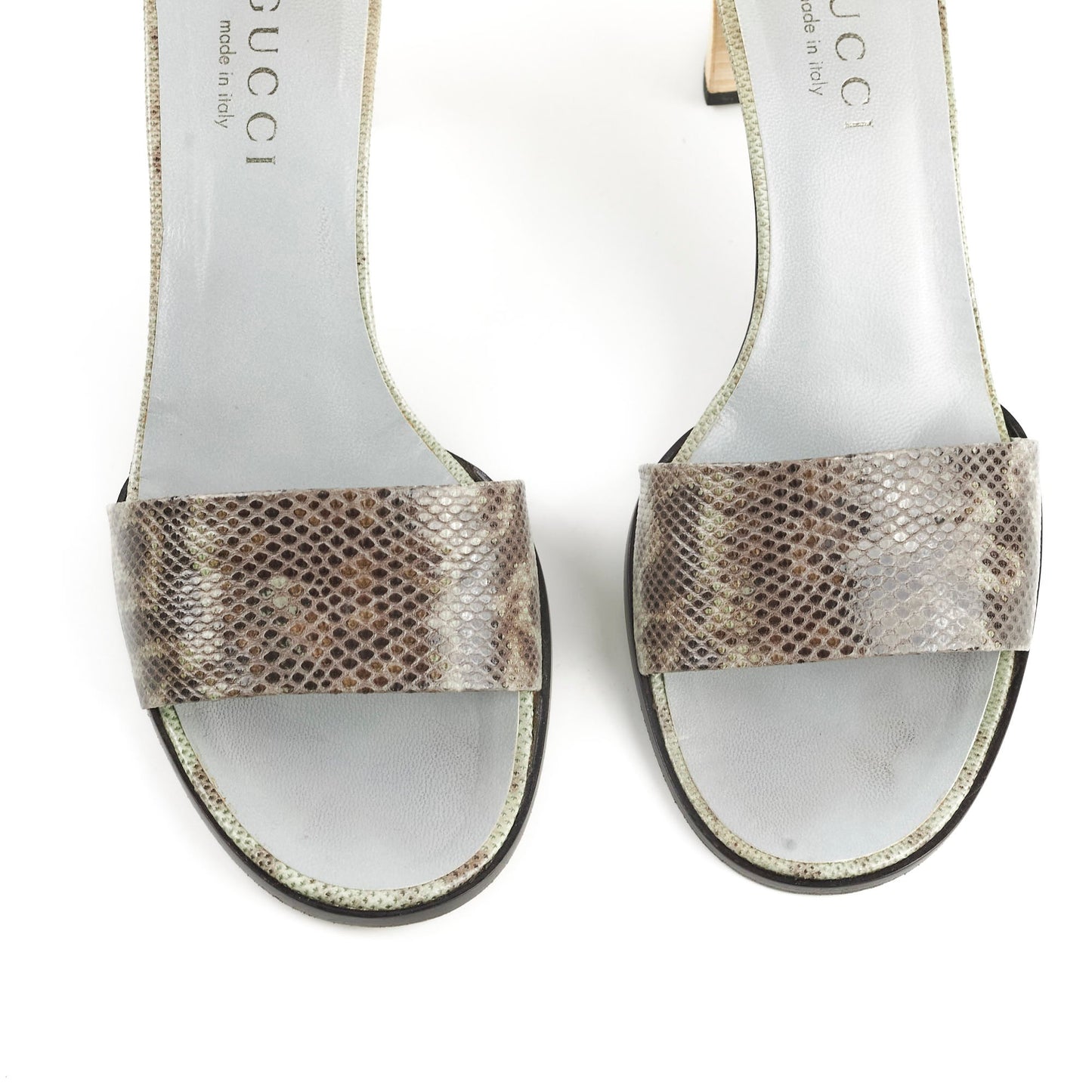 Gucci Python Heel Blue 36.5