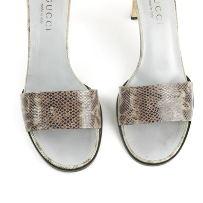 Gucci Python Heel Blue 36.5
