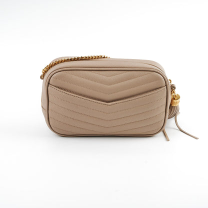 Saint Laurent Mini Lou Dark Beige Camera Crossbody Bag