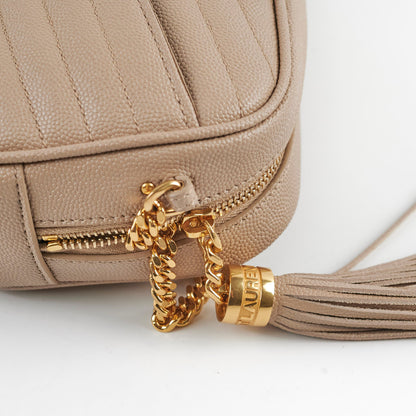 Saint Laurent Mini Lou Dark Beige Camera Crossbody Bag