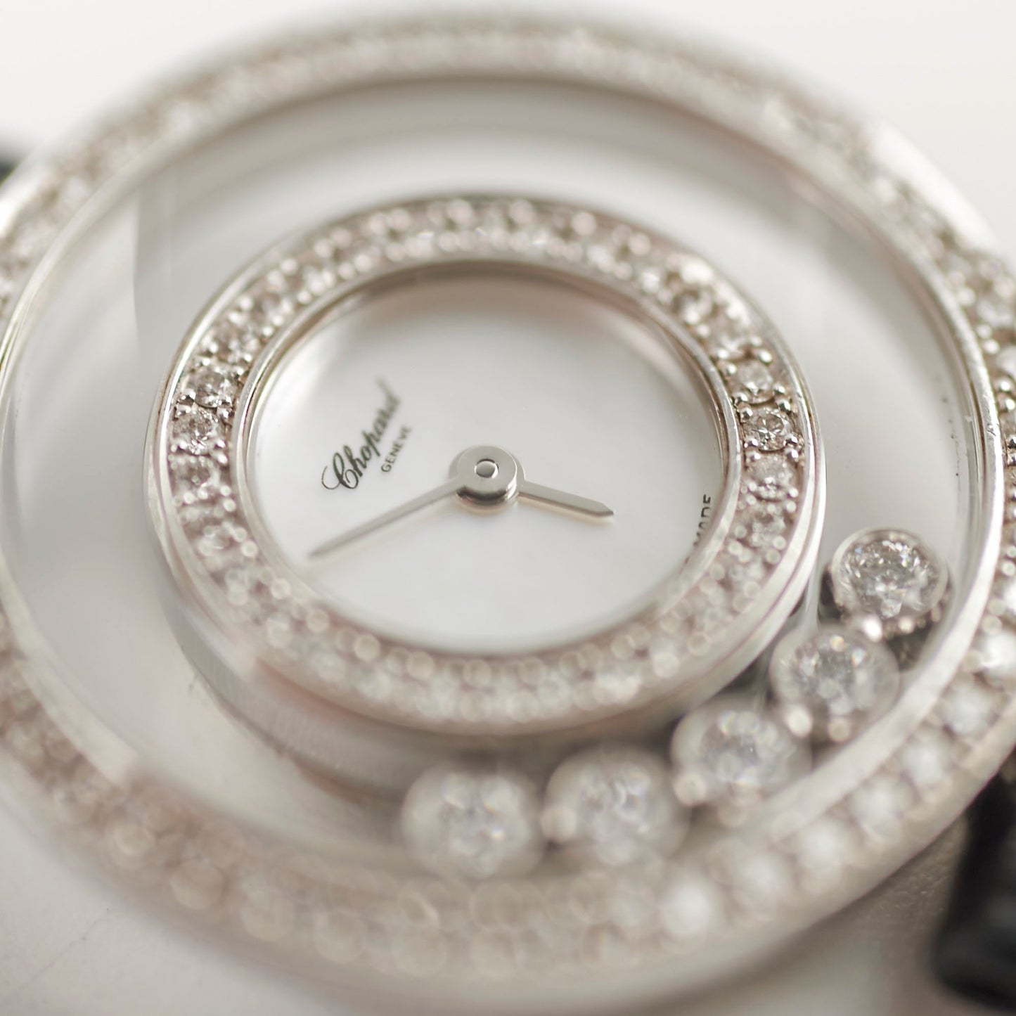 Chopard Happy Diamonds Watch Black Silver