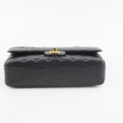 Chanel Medium/Large Caviar Double Classic Flap Black