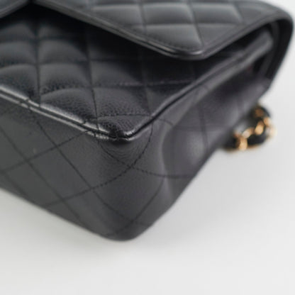 Chanel Medium/Large Caviar Double Classic Flap Black