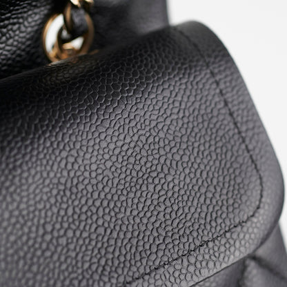 Chanel Medium/Large Caviar Double Classic Flap Black