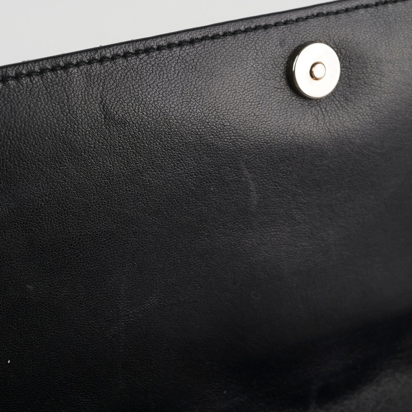 Christian Dior Patent Black Clutch On Chain