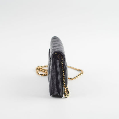 Chanel Wallet on Chain WOC Caviar Black