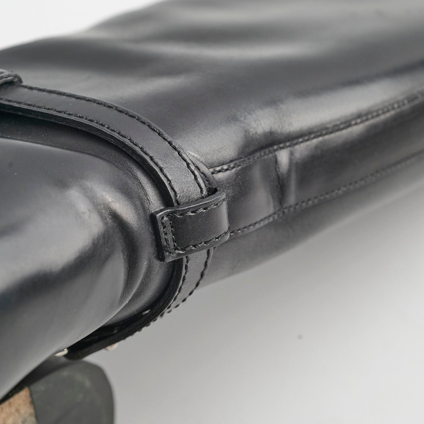 Gucci Knee High Boots Ribot Black 38
