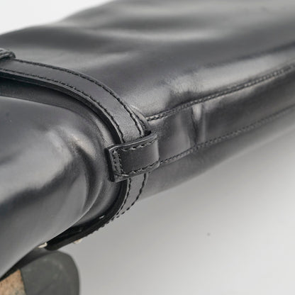 Gucci Knee High Boots Ribot Black 38