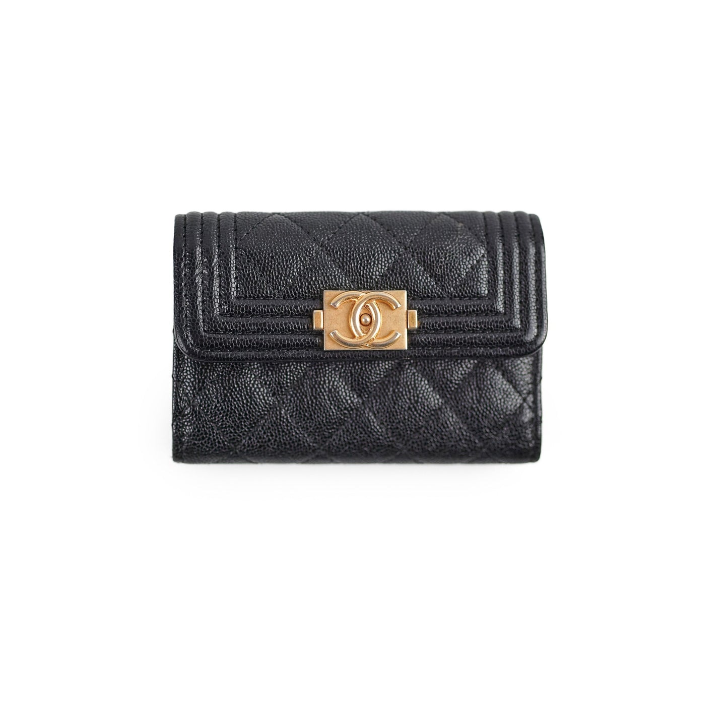 Chanel Caviar Boy Key Holder Black