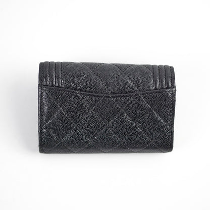 Chanel Caviar Boy Key Holder Black