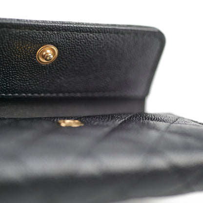Chanel Caviar Boy Key Holder Black