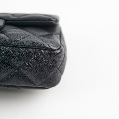 Chanel 23P Seasonal Caviar Mini Flap Black Microchipped