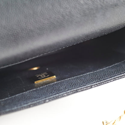 Chanel 23P Seasonal Caviar Mini Flap Black Microchipped