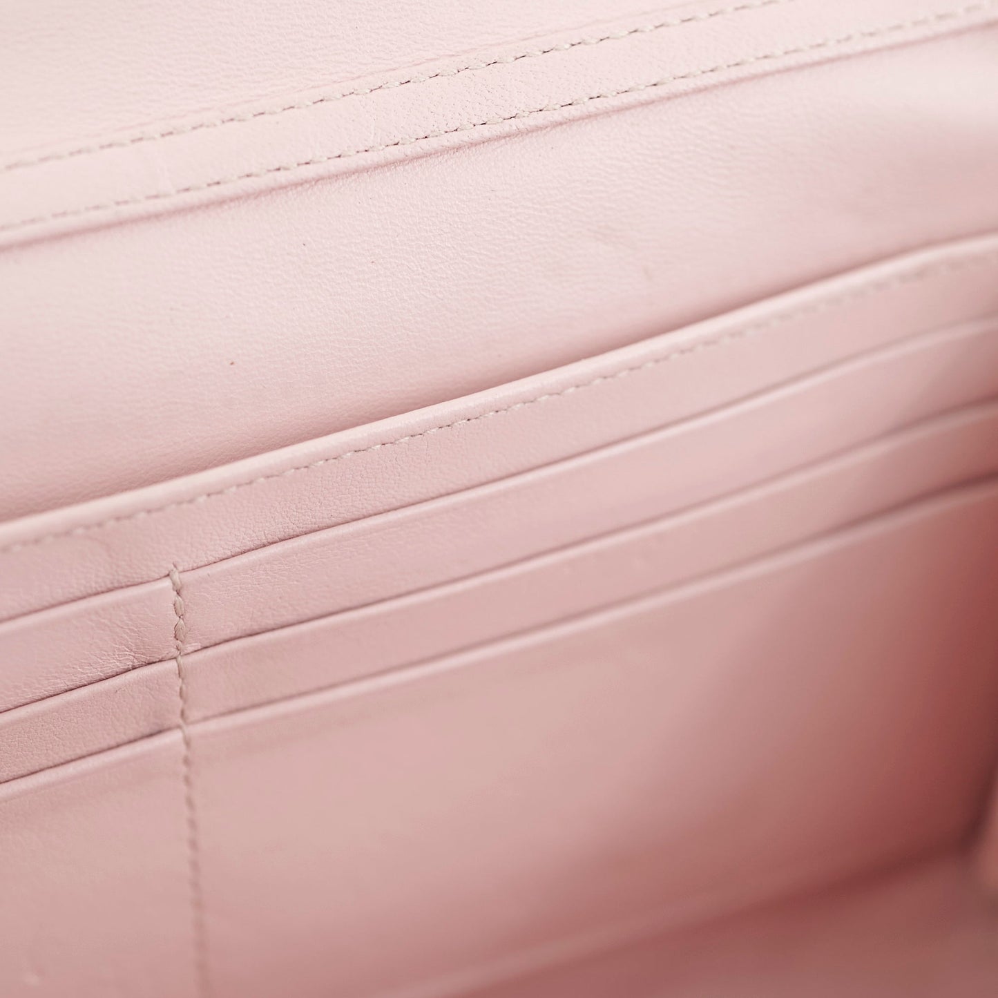 Dior Wallet On Chain Light Pink Patent