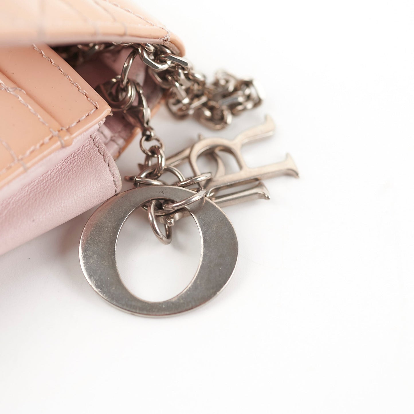 Dior Wallet On Chain Light Pink Patent