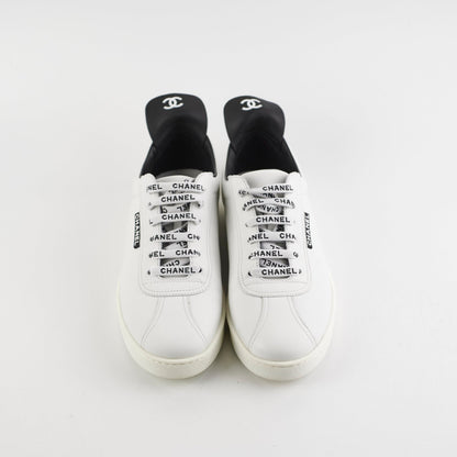 Chanel Laceup Sneakers White Size 40