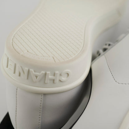 Chanel Laceup Sneakers White Size 40