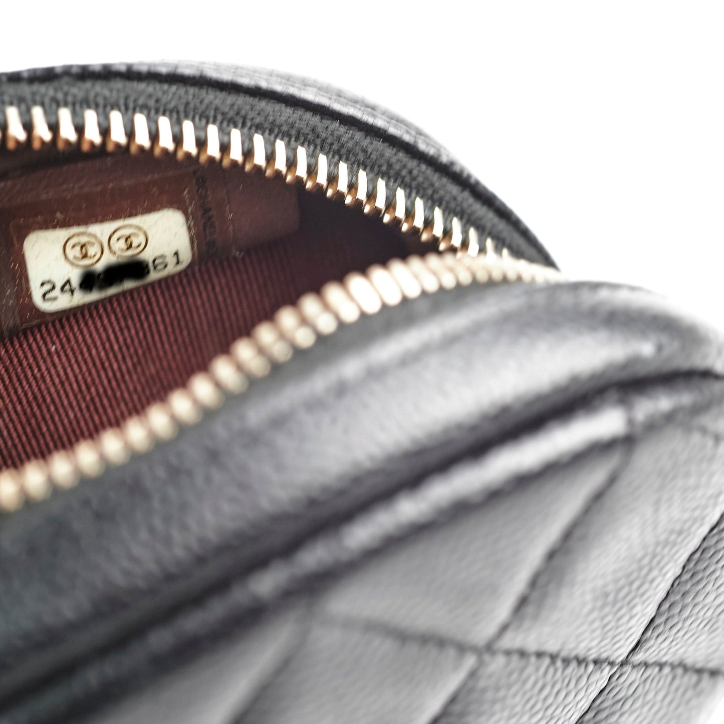 Chanel Caviar Round Coin Purse Black