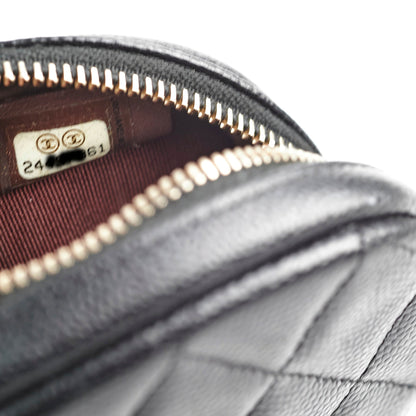 Chanel Caviar Round Coin Purse Black
