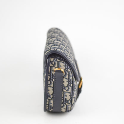 Christian Dior Medium Bobby Navy Oblique