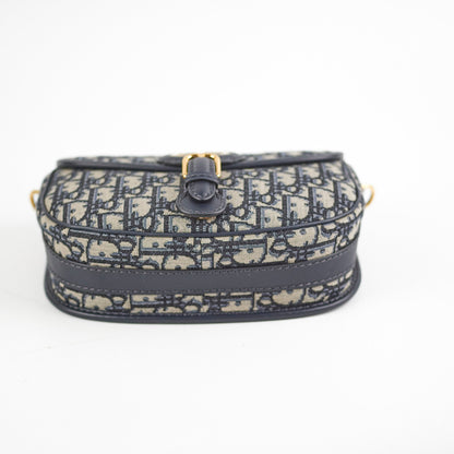 Christian Dior Medium Bobby Navy Oblique