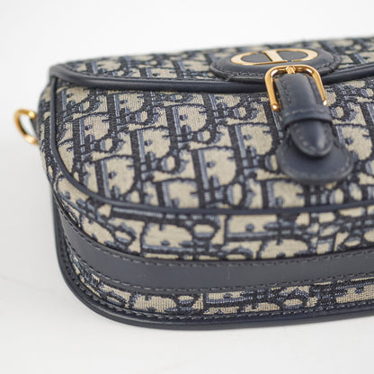 Christian Dior Medium Bobby Navy Oblique