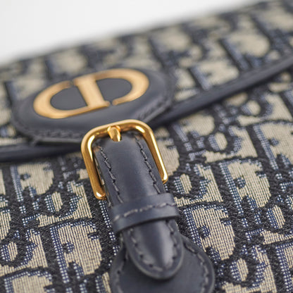 Christian Dior Medium Bobby Navy Oblique