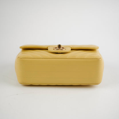 Chanel Mini Rectangular Chevron Yellow