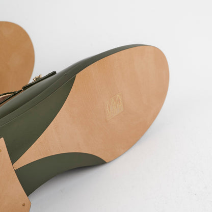 Chanel Patent Loafers Green Size 41