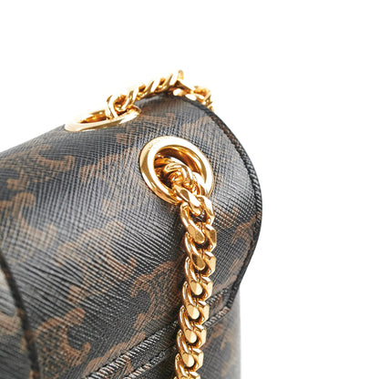 Celine Medium Victoire Bag in Triomphe Canvas Tan
