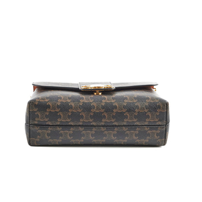 Celine Medium Victoire Bag in Triomphe Canvas Tan